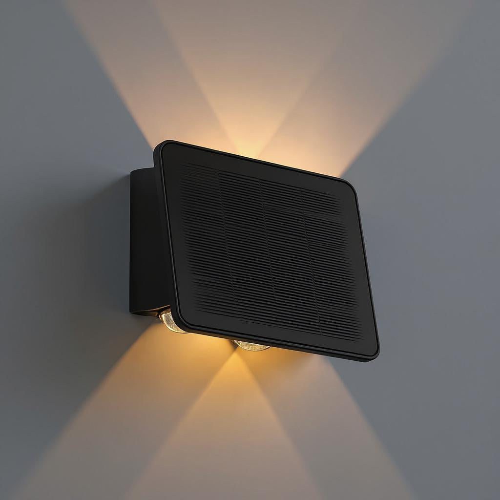 Adjustable Solar LED Outdoor Wall Light – Waterproof Up Down Exterior Fixture