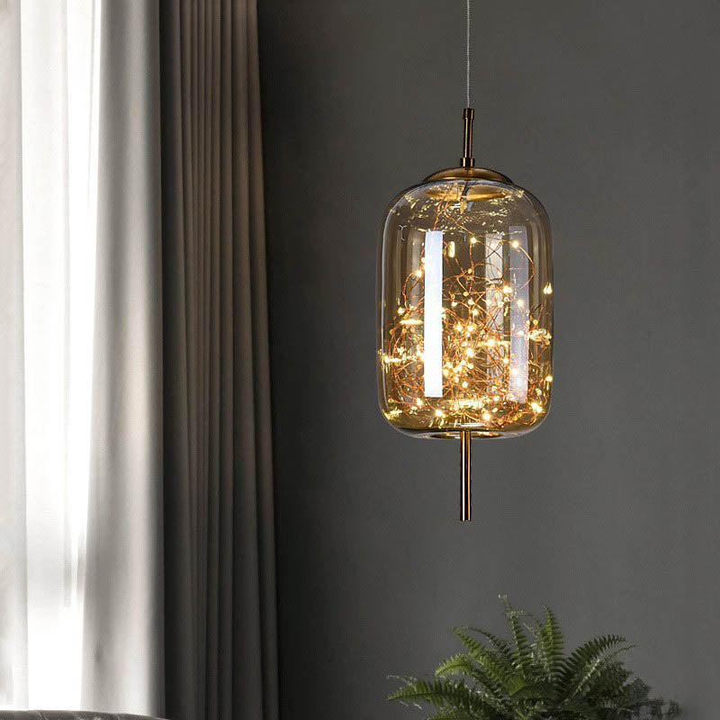 Aurora Cluster Glass Pendant Light – LED Modern Hanging Ceiling Fixture for Living Room