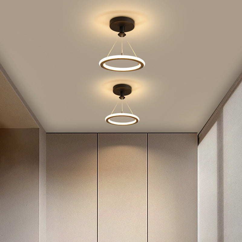 Halo Ring Semi-Flush Ceiling Light – Modern LED Circular Ceiling Fixture