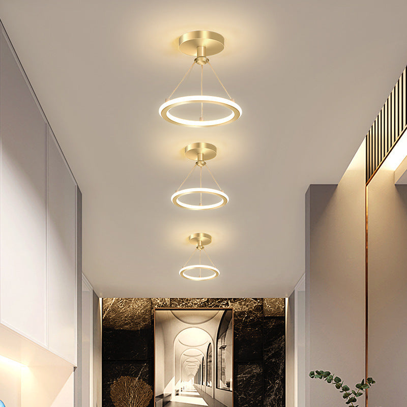 Halo Ring Semi-Flush Ceiling Light – Modern LED Circular Ceiling Fixture