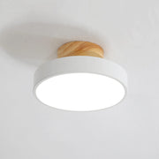 Nordic Wood Semi-Flush Ceiling Light – Minimalist LED Ceiling Fixture