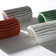 Textured Ceramic Wall Sconce Light – Modern Ripple Design LED Fixture