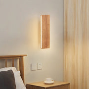 Natural Wood LED Wall Sconce – Minimalist Linear Accent Light
