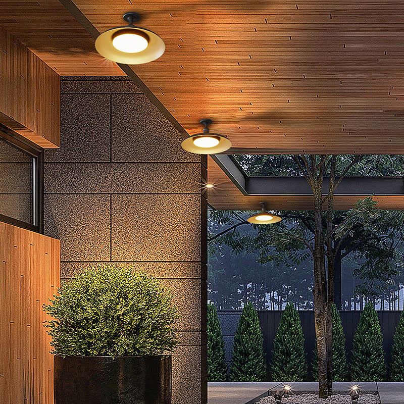 Industrial LED Outdoor Ceiling Light – Weatherproof Porch and Patio Fixture