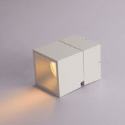 Modern Adjustable Cube LED Ceiling Light – Semi-Flush Rotatable Aluminium Fixture