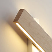 Natural Wood LED Wall Sconce – Minimalist Linear Accent Light