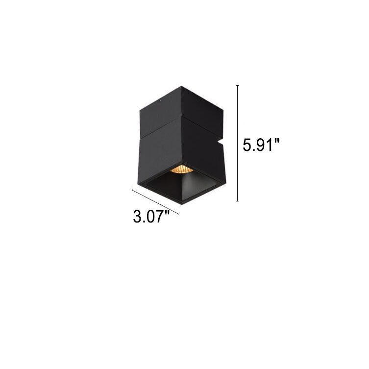 Modern Adjustable Cube LED Ceiling Light – Semi-Flush Rotatable Aluminium Fixture