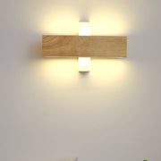 Natural Wood LED Wall Sconce – Minimalist Linear Accent Light
