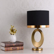 Gold Oval Frame Table Lamp – Modern Luxury Bedside Light