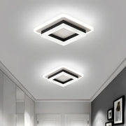 Geometric LED Ceiling Light – Modern Square Flush Mount Fixture