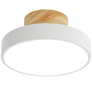 Nordic Wood Semi-Flush Ceiling Light – Minimalist LED Ceiling Fixture
