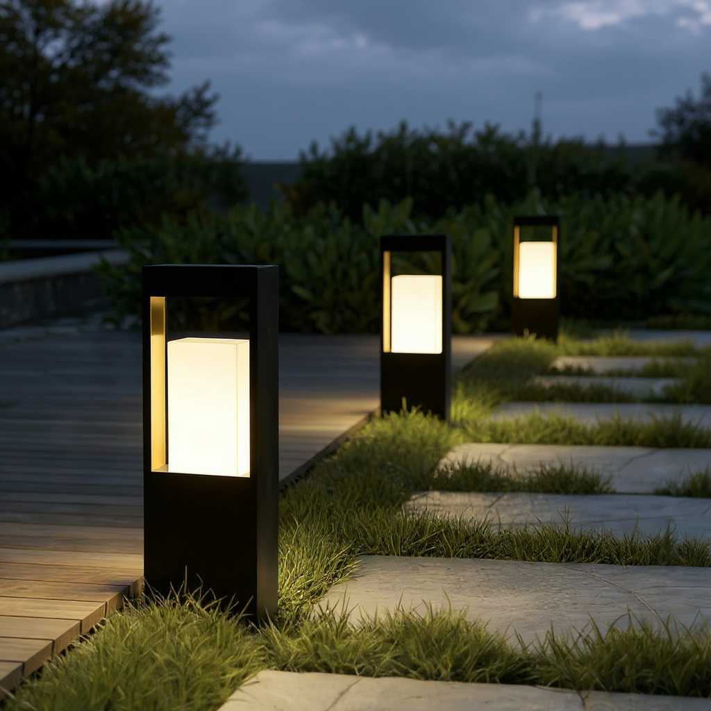 Noctis Rectilinear Bollard Path Light – Architectural LED Outdoor Landscape Lighting