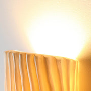Textured Ceramic Wall Sconce Light – Modern Ripple Design LED Fixture