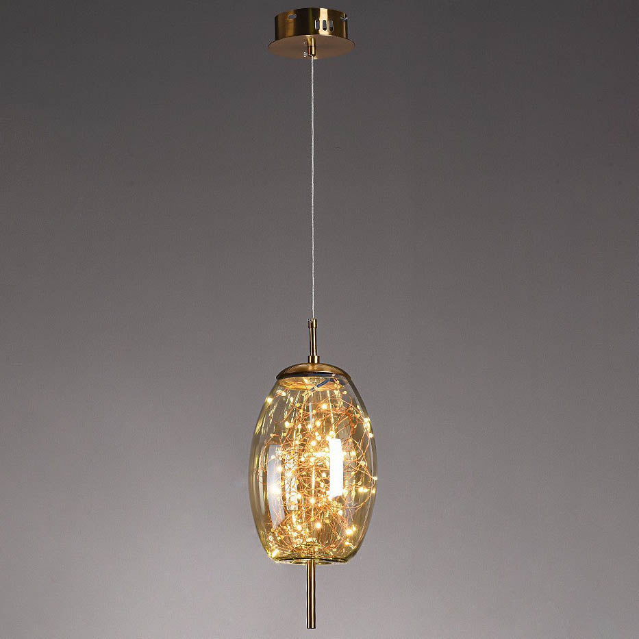 Aurora Cluster Glass Pendant Light – LED Modern Hanging Ceiling Fixture for Living Room