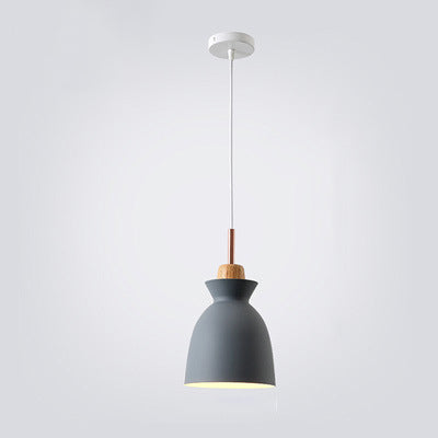 Scandinavian Wood Accent Pendant Light – Modern Minimalist LED Ceiling Fixture