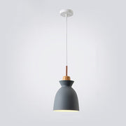 Scandinavian Wood Accent Pendant Light – Modern Minimalist LED Ceiling Fixture