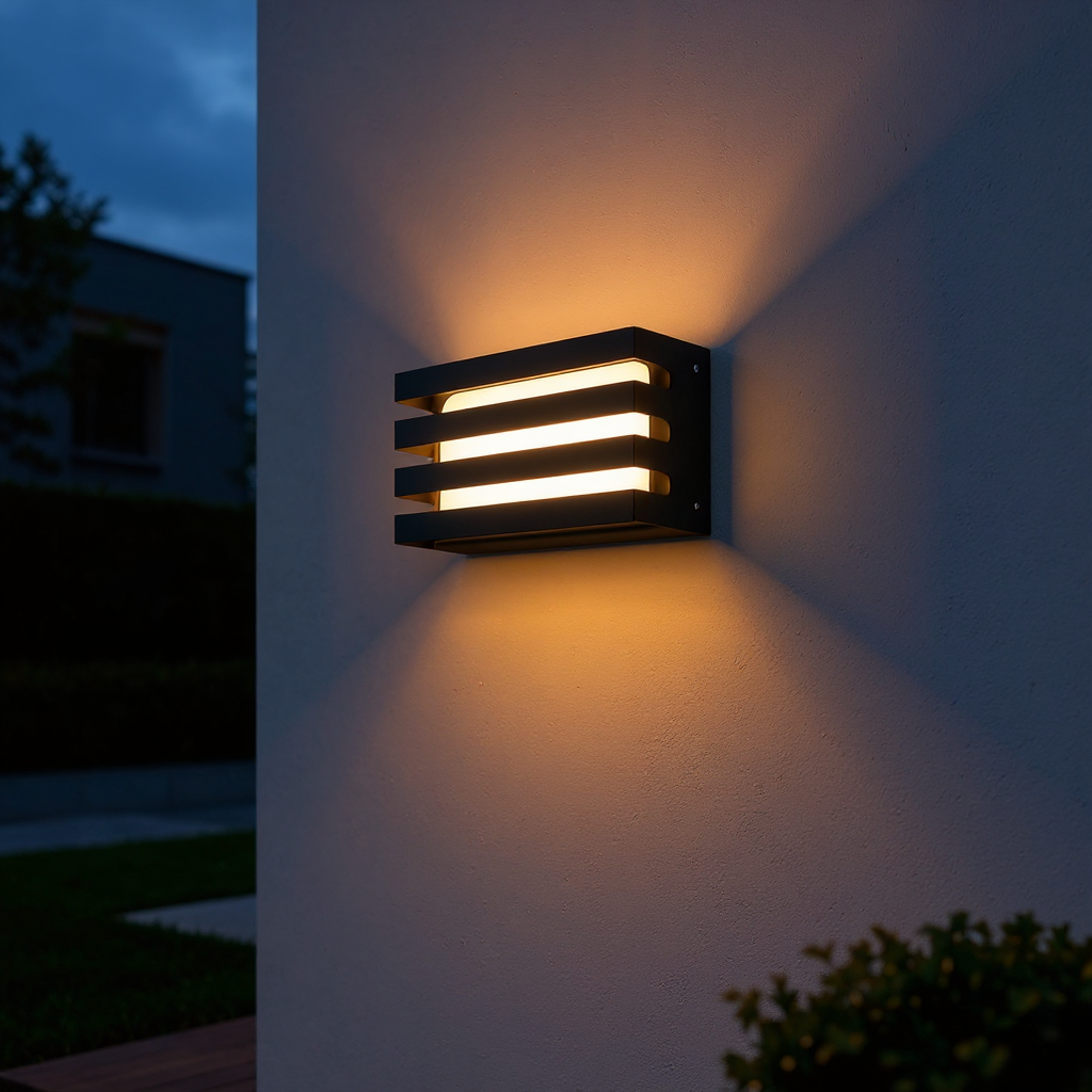 Strata Louvered Wall Lamp – LED Outdoor Architectural Wall Lighting Fixture