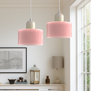 Glass Cylinder Pendant Light – Modern Colourful Hanging Fixture
