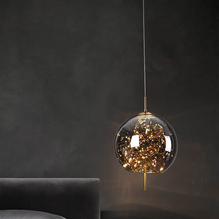 Aurora Cluster Glass Pendant Light – LED Modern Hanging Ceiling Fixture for Living Room