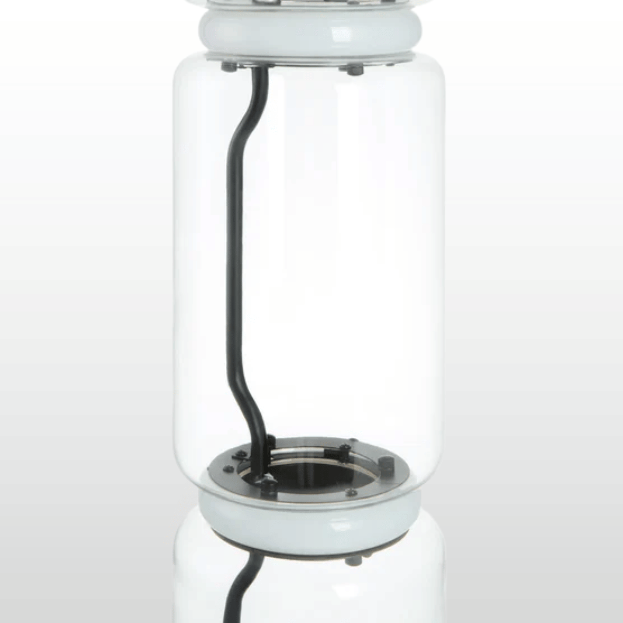 Vitrea Column Table Lamp – Modern Glass Cylinder Decorative Lighting Living Room Bedroom Candle LED