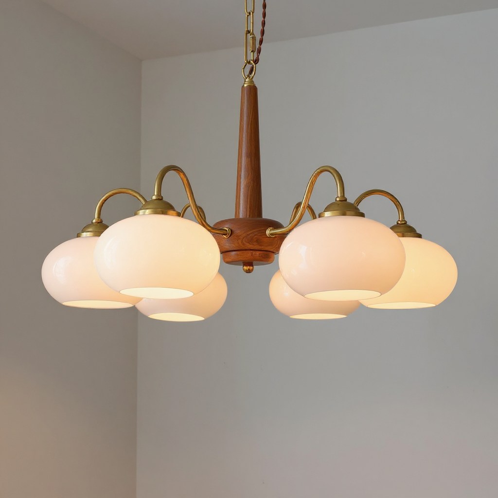 Meadow Globe Chandelier – LED Mid-Century Inspired Glass Ceiling Light Fixture