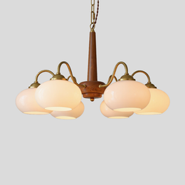 Meadow Globe Chandelier – LED Mid-Century Inspired Glass Ceiling Light Fixture