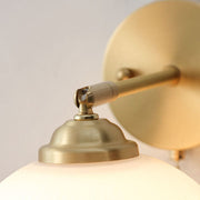 Brass Ribbed Glass Wall Lamp  – Textured Dome Pull-Chain Switch