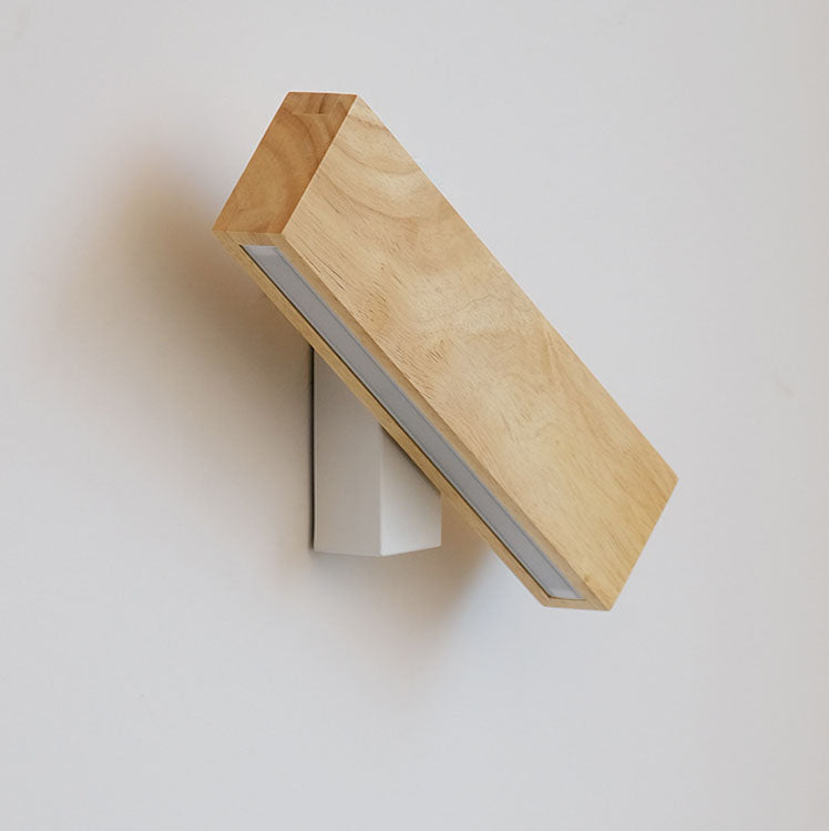 Natural Wood LED Wall Sconce – Minimalist Linear Accent Light