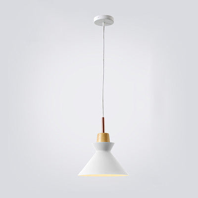 Scandinavian Wood Accent Pendant Light – Modern Minimalist LED Ceiling Fixture