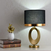 Gold Oval Frame Table Lamp – Modern Luxury Bedside Light