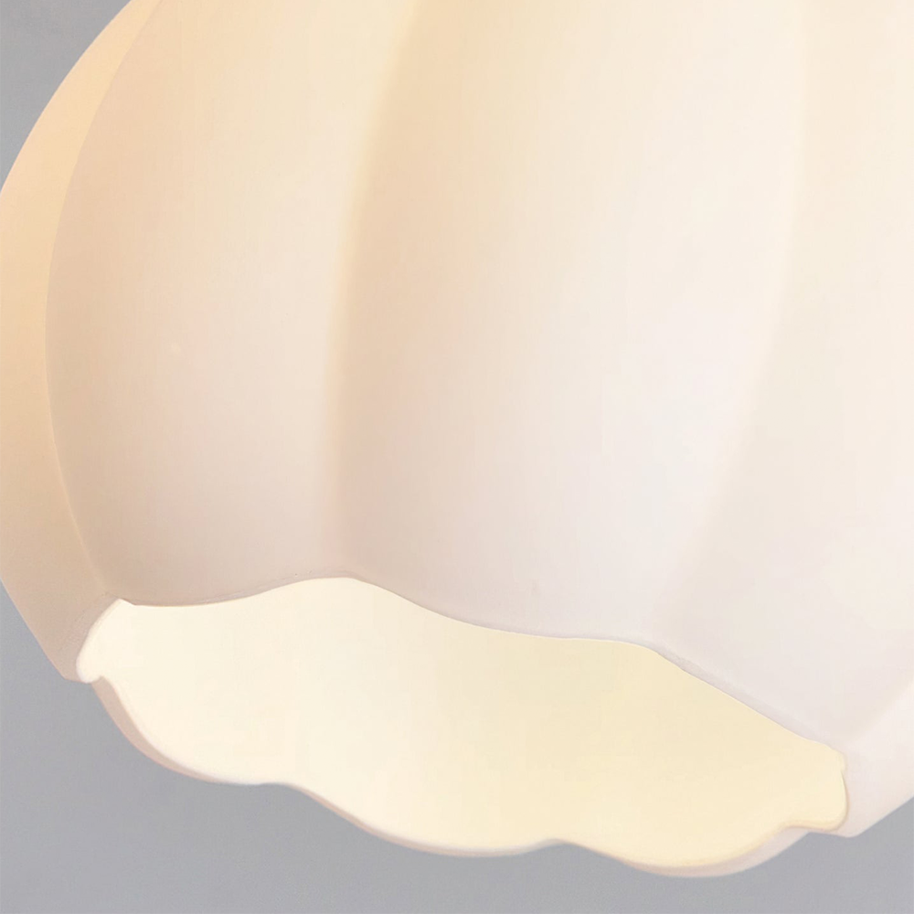Petalia Flush Mount Ceiling Light – Modern Frosted Glass Shade Green Base Decorative Lighting Bedroom Kitchen