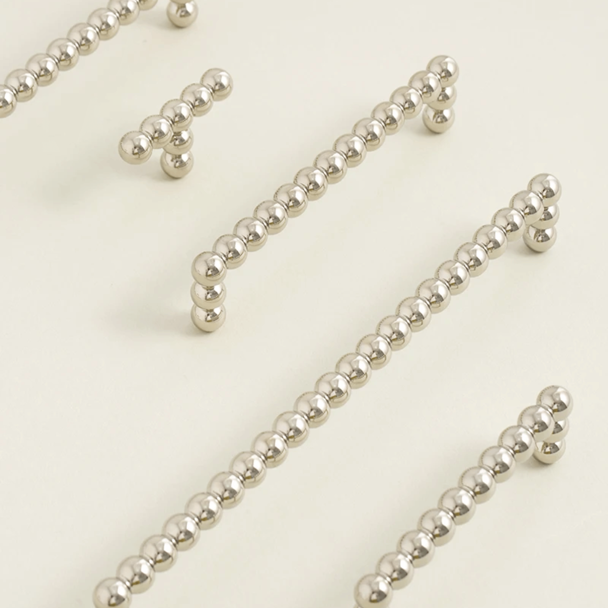 Spheron Cabinet Pull – Modern Beaded Metal Drawer Handle Dresser Knob Furniture Hardware