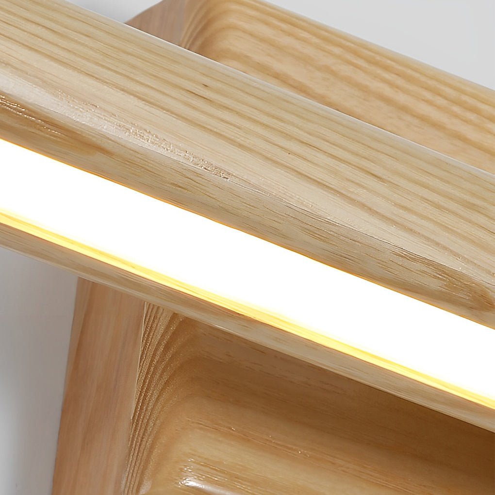 Lunaro LED Vanity Light Bar – Modern Wood Bathroom Mirror Wall Sconce Linear Lighting Fixture