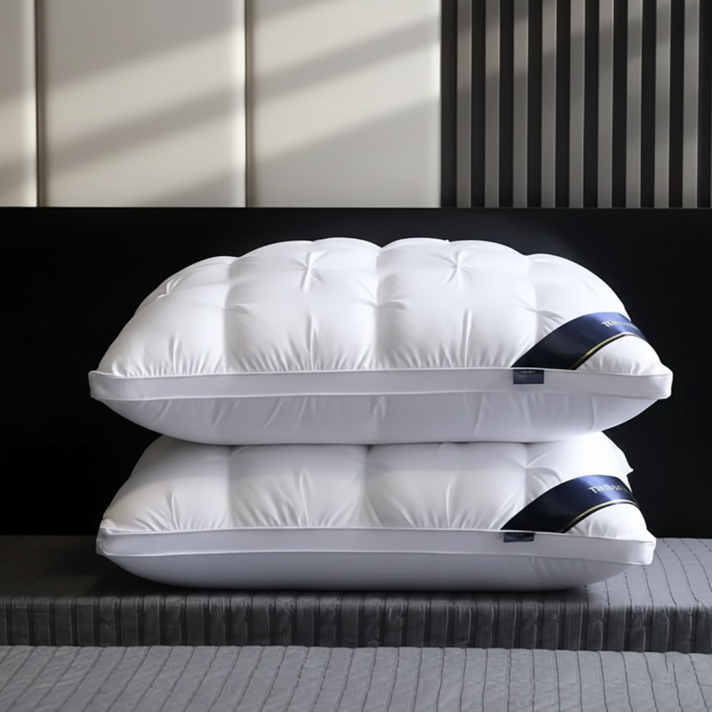 Celestria Cloud Bed Pillow – Premium Goose Down Luxury Hotel Sleep Pillow Bedroom