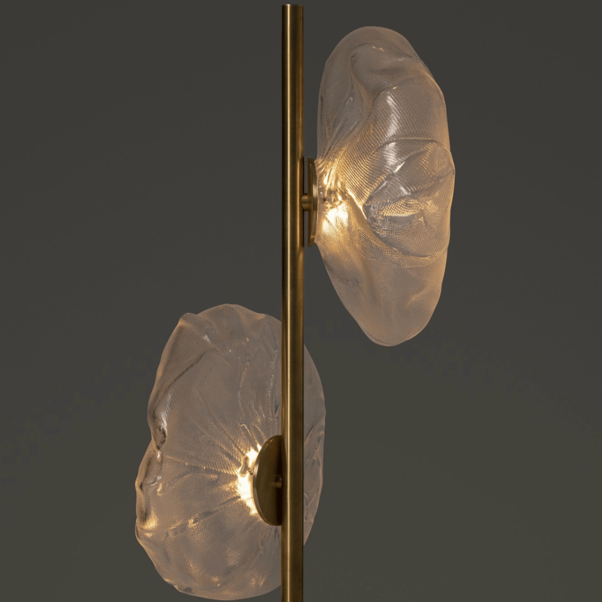 Ovolux Orb Floor Lamp – Modern Artistic Glass Floor Living Room Lamps Smoked Metal Decorative Lighting