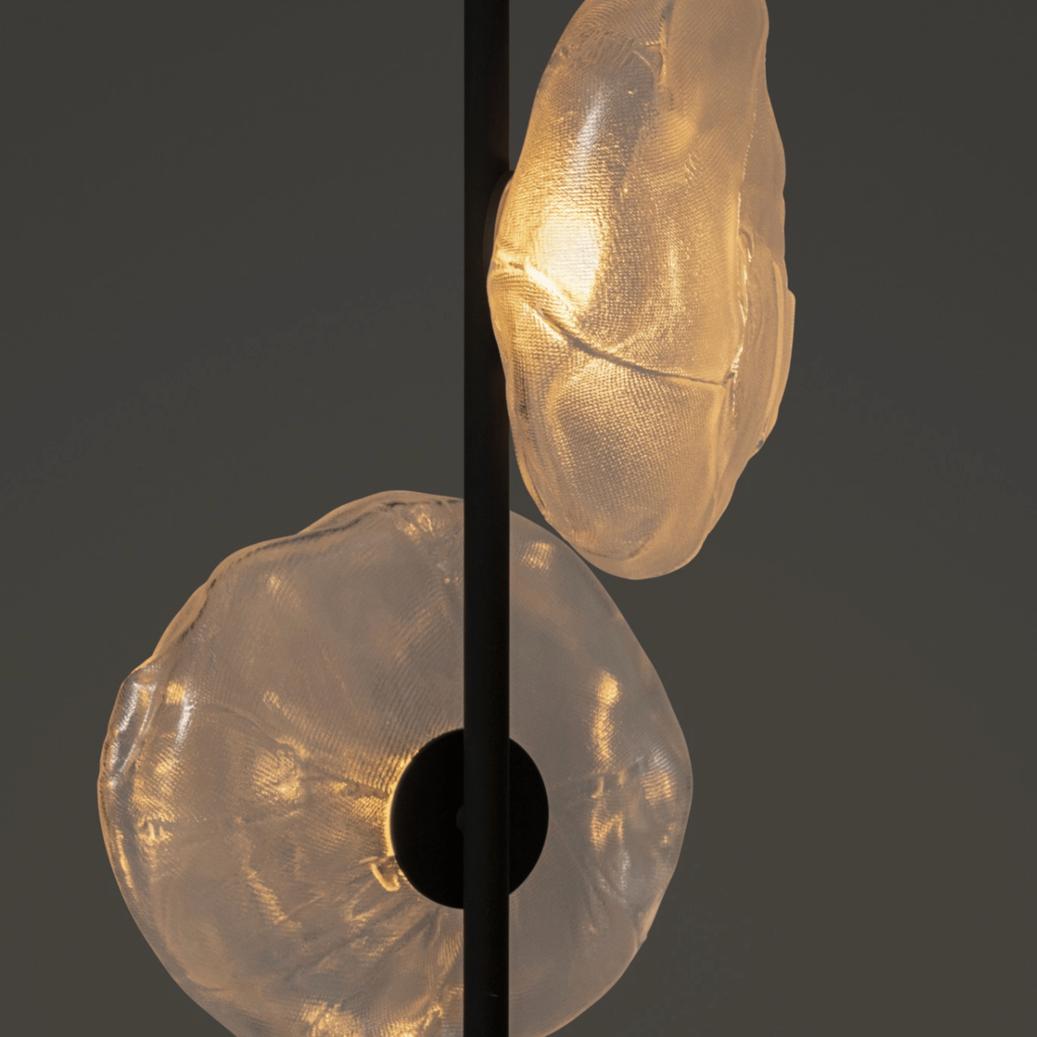 Ovolux Orb Floor Lamp – Modern Artistic Glass Floor Living Room Lamps Smoked Metal Decorative Lighting