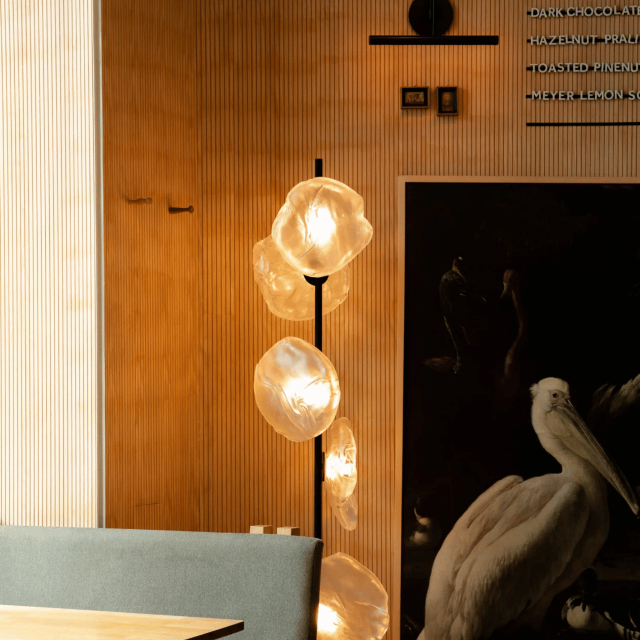Ovolux Orb Floor Lamp – Modern Artistic Glass Floor Living Room Lamps Smoked Metal Decorative Lighting