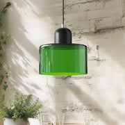 Glass Cylinder Pendant Light – Modern Colourful Hanging Fixture