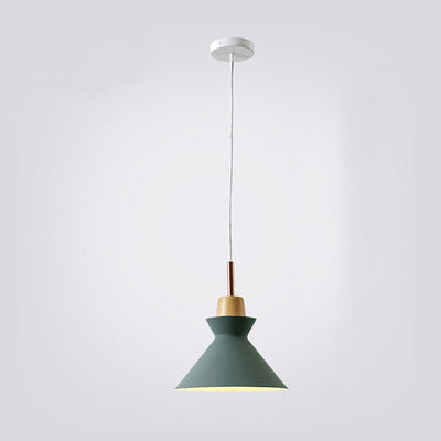 Scandinavian Wood Accent Pendant Light – Modern Minimalist LED Ceiling Fixture