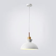 Scandinavian Wood Accent Pendant Light – Modern Minimalist LED Ceiling Fixture