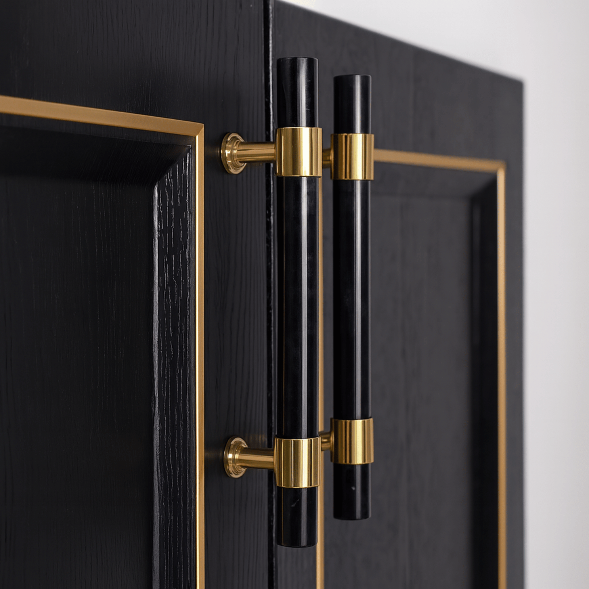 Valtoro Cabinet Pulls – Black Gold Kitchen Drawer Handles Modern Decorative Hardware Dresser Knobs