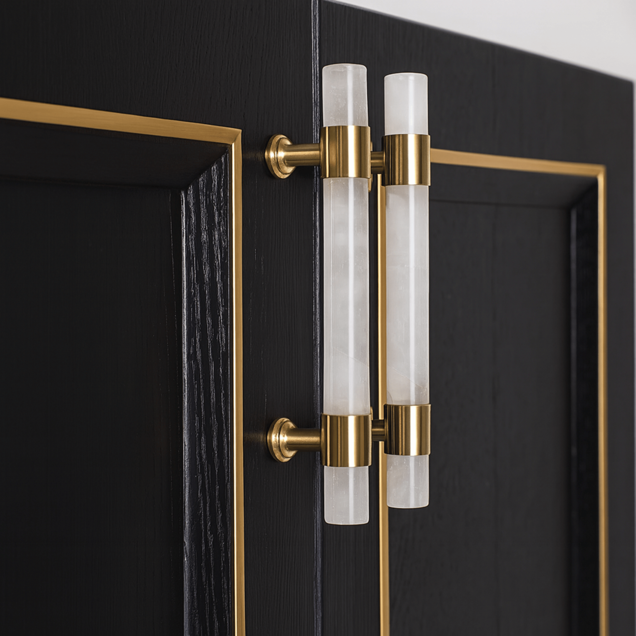 Valtoro Cabinet Pulls – Black Gold Kitchen Drawer Handles Modern Decorative Hardware Dresser Knobs