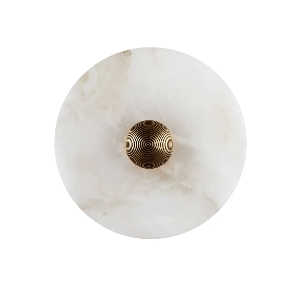 Halo Alabaster Disc Wall Lamp - Triple Round Stone Wall Light Feature