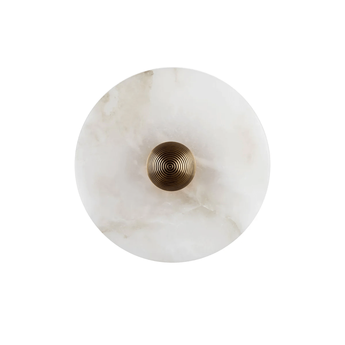 Halo Alabaster Disc Wall Lamp - Triple Round Stone Wall Light Feature