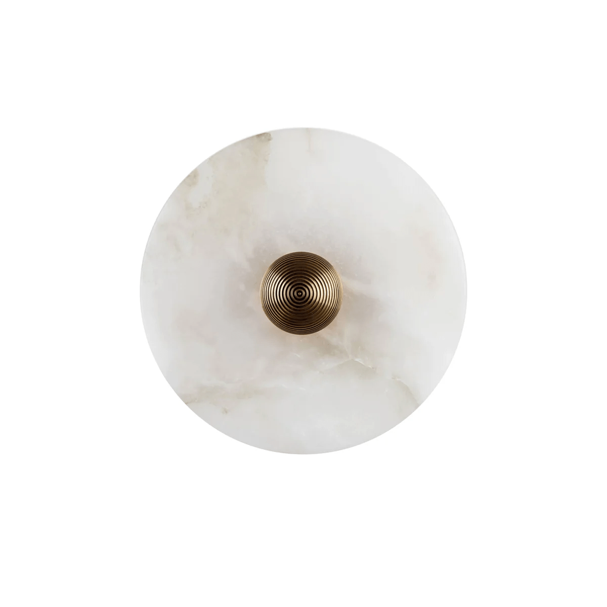 Halo Alabaster Disc Wall Lamp - Triple Round Stone Wall Light Feature