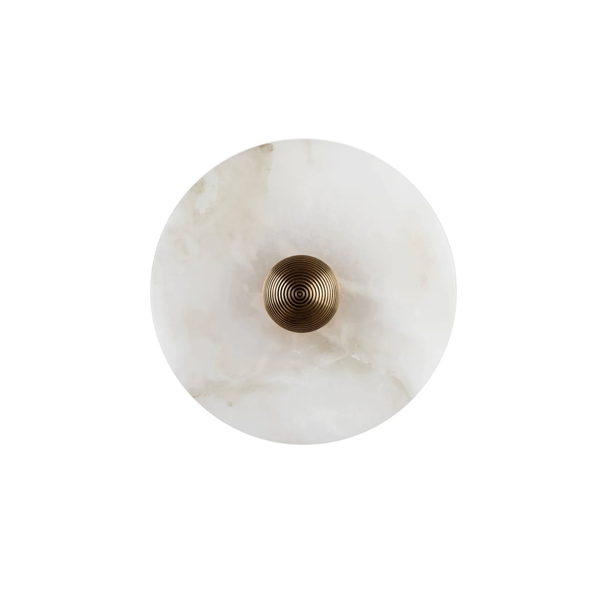 Halo Alabaster Disc Wall Lamp - Triple Round Stone Wall Light Feature