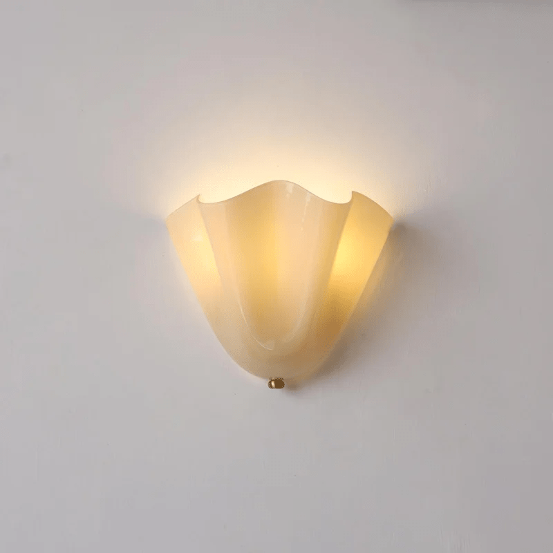 Petal Glow Opal Glass Wall Sconce – Soft Modern Ambient Wall Lamp Fixture