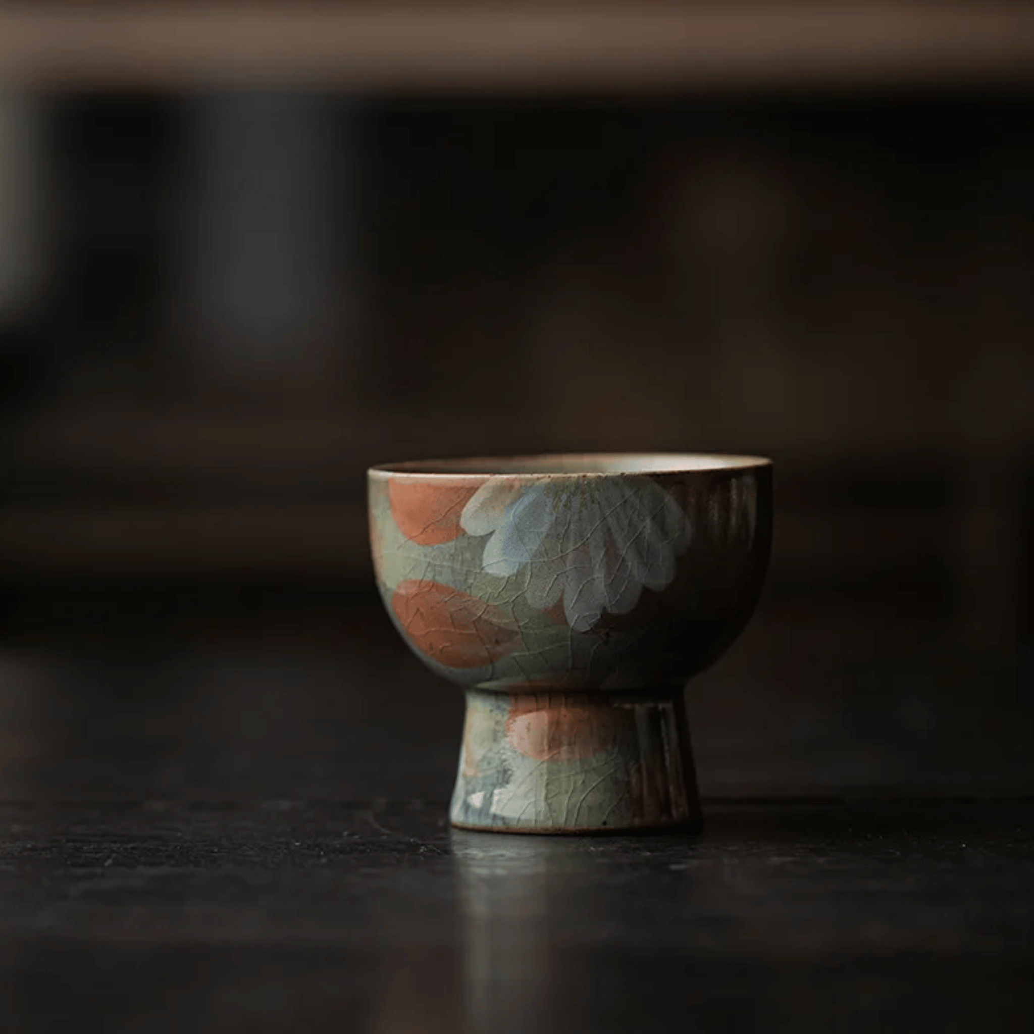 Kōyō Ember Ceramic Teacup Set – Handcrafted Japanese Tea Cups Artisan Pottery Home Decor