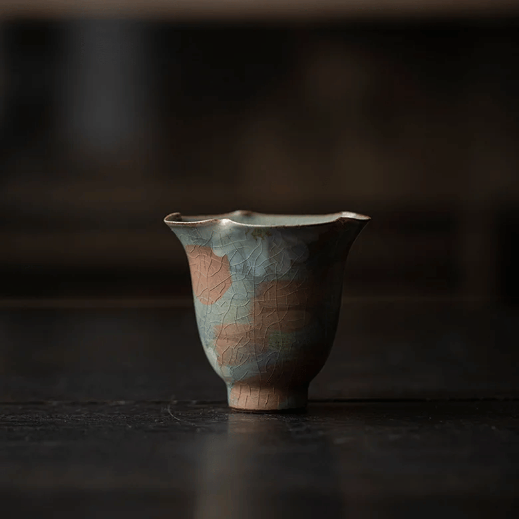 Kōyō Ember Ceramic Teacup Set – Handcrafted Japanese Tea Cups Artisan Pottery Home Decor