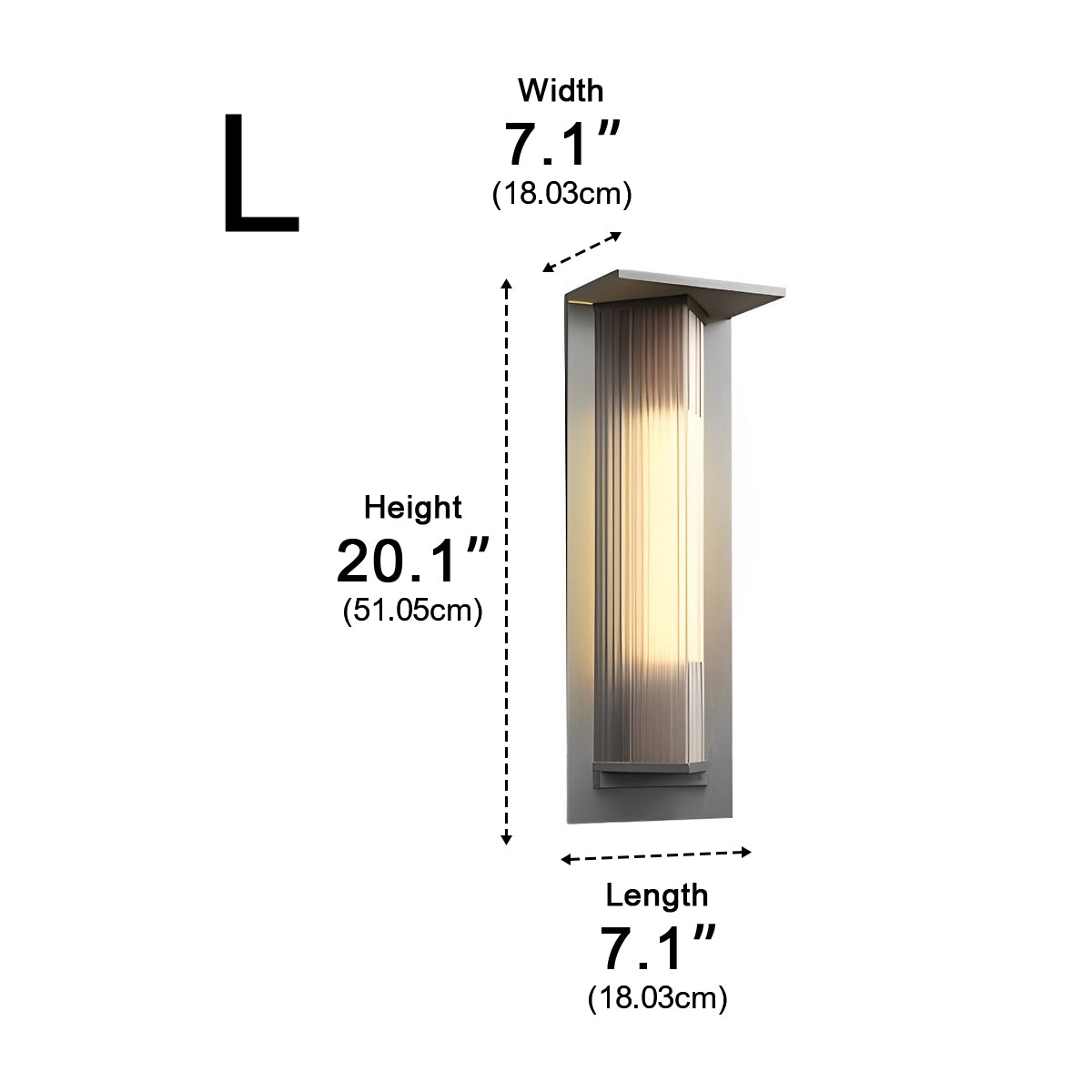Stratum Ridge Wall Sconce – LED Outdoor Modern Waterproof Patio Porch Entryway Decorative Lighting Fixture